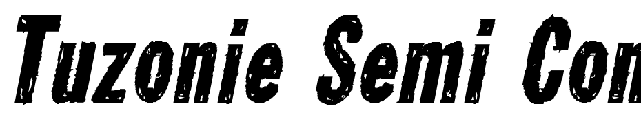 Tuzonie Semi Cond Italic cкачати шрифт безкоштовно